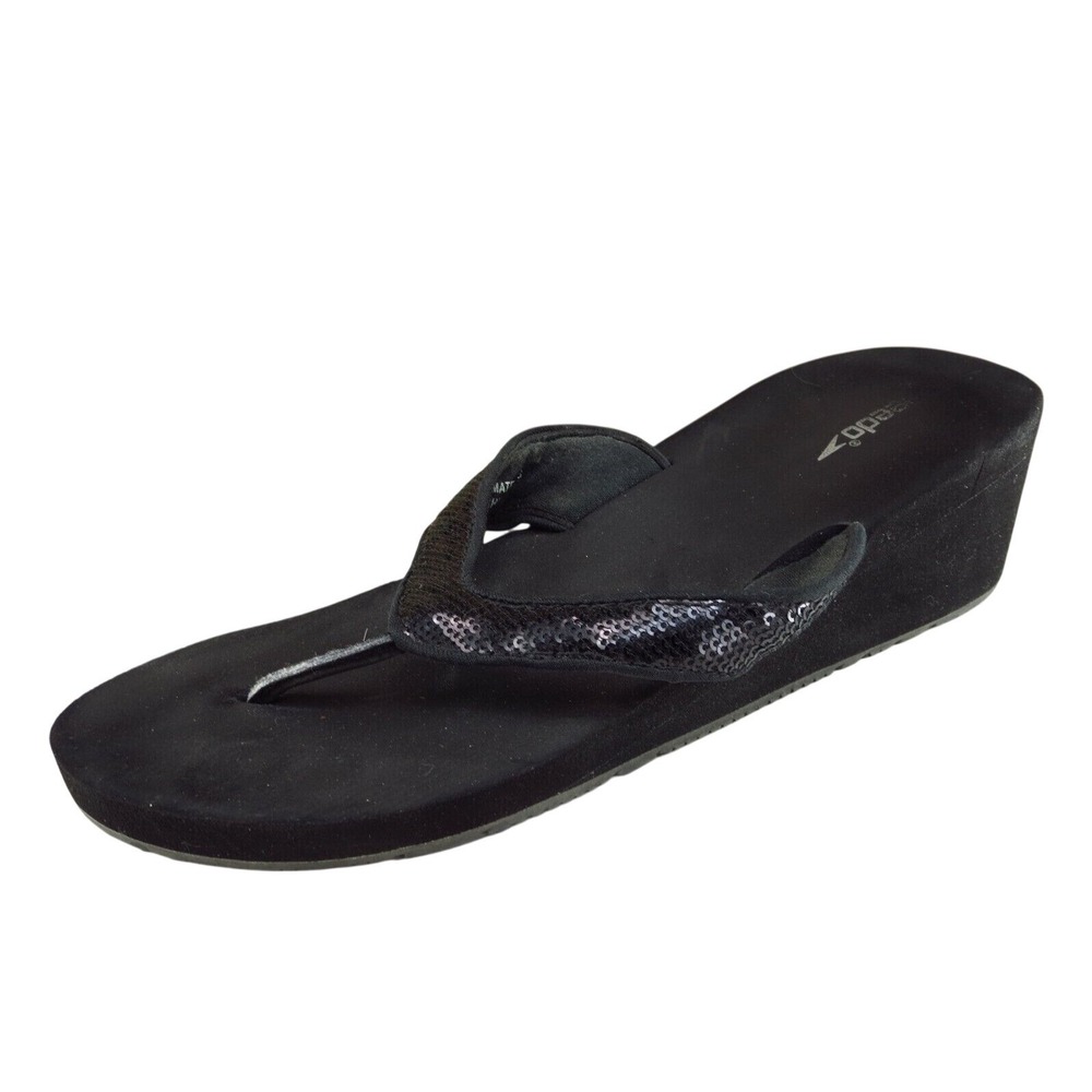 Speedo‎ Sz 8 M Black Flip Flop Synthetic Women Sandals
